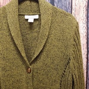 Green Tweed Cardigan